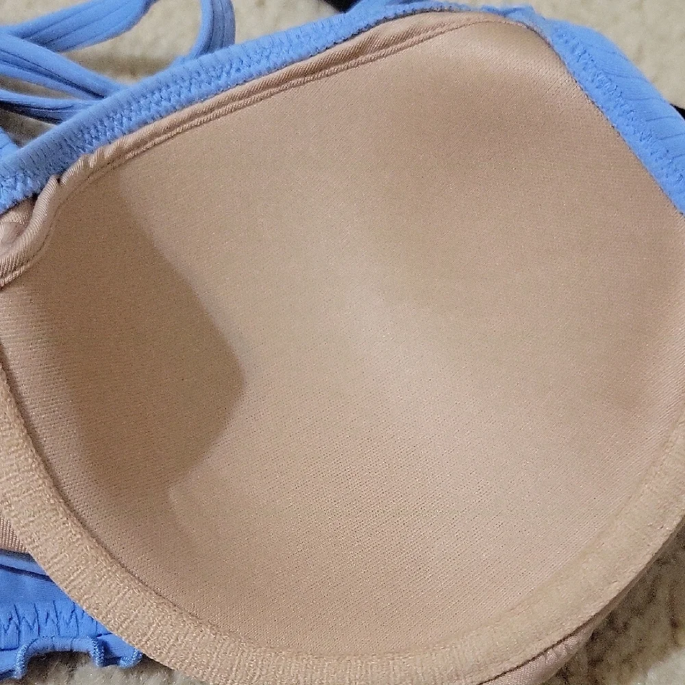 Blue Ruffled Bikini Set - Picture 4 of 6